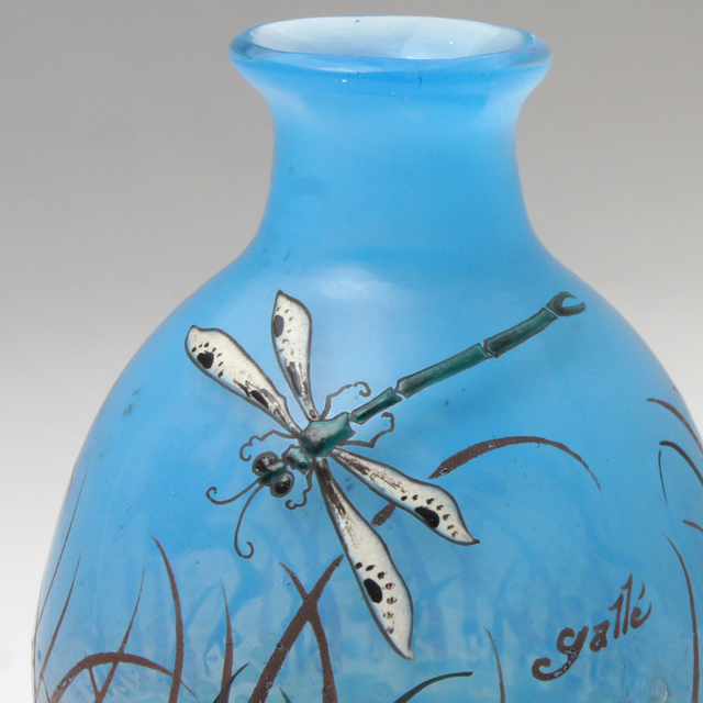人気商品 ボトル 蜻蛉と忘れな草の花輪文 エミールガレ 名品 香水瓶 
