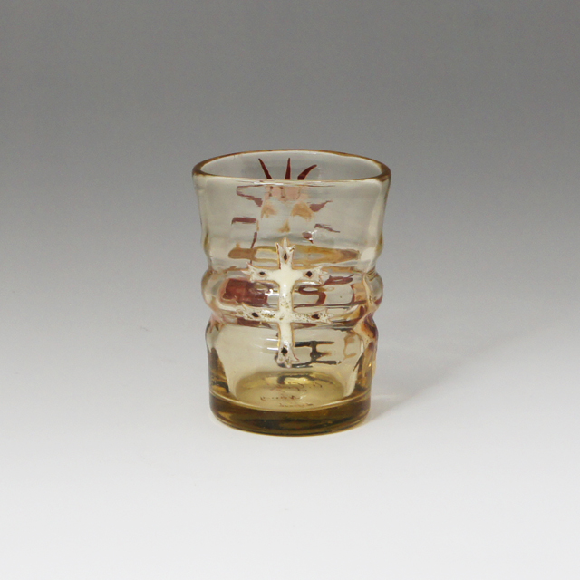 グラスウェア「薊にロレーヌ十字扁壷型リキュールグラス 30ml」