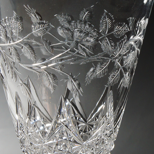 グラスウェア「野薔薇文 ウォーターグラス H 18cm」