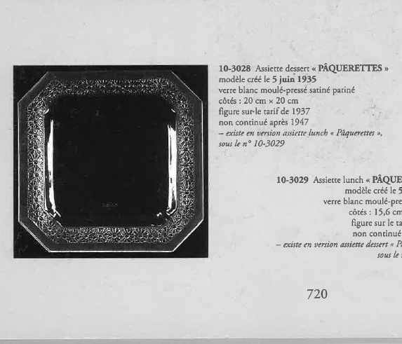 グラスウェア「パクレット PAQUERETTES 皿 w15.7cm」