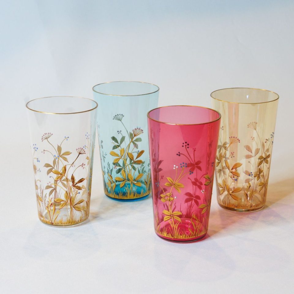 グラスウェア「草花文ゴブレット」