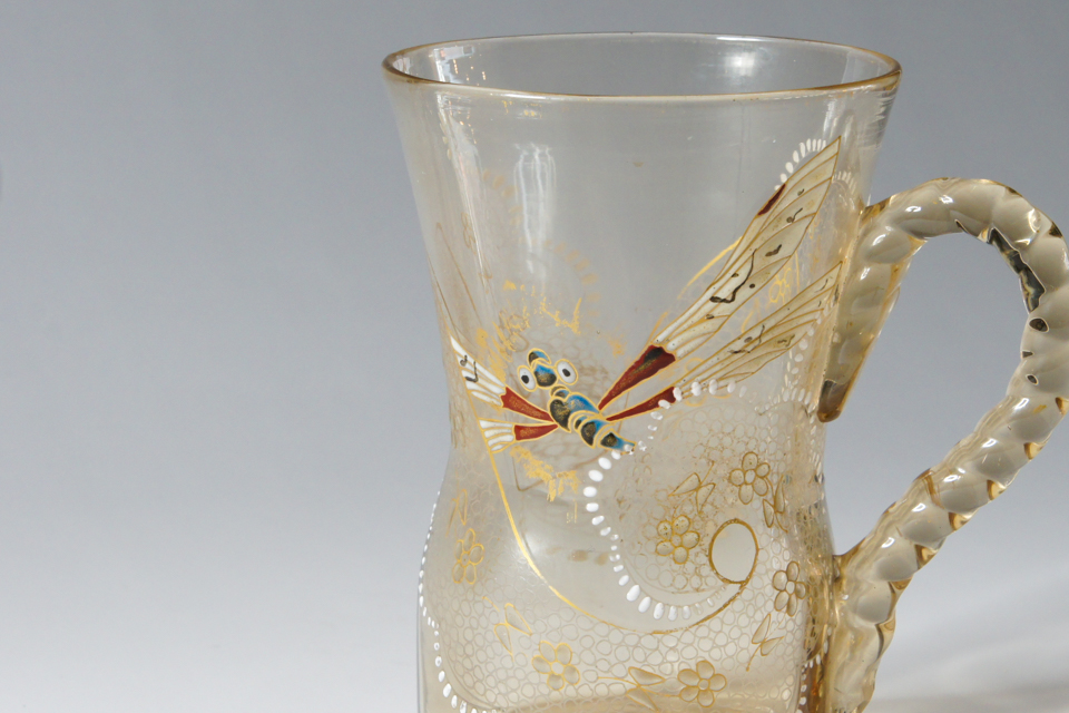 アールヌーヴォー「蜻蛉文取手付酒杯」