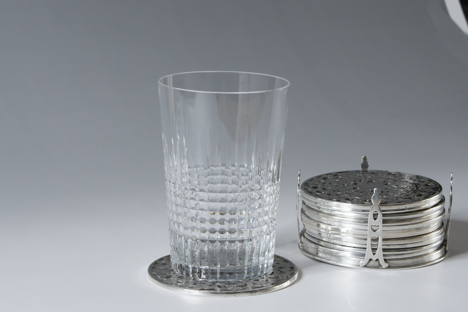 グラスウェア「コースター 12枚セット ホルダー付き」