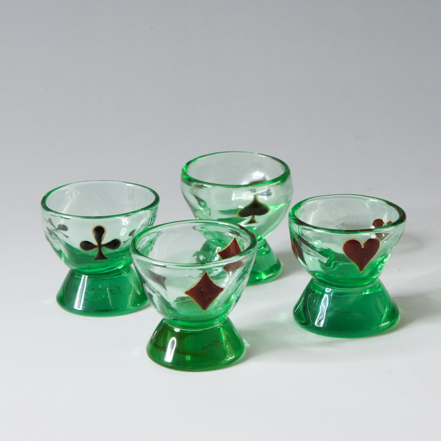 アールヌーヴォー「トランプ文酒杯 4客組」