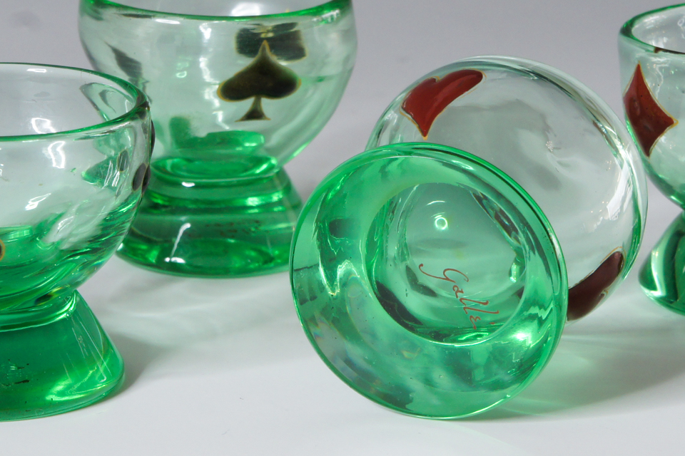 アールヌーヴォー「トランプ文酒杯 4客組」