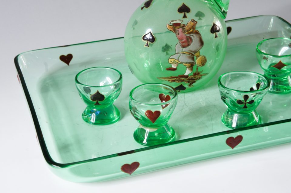 アールヌーヴォー「トランプ文リキュールセット」