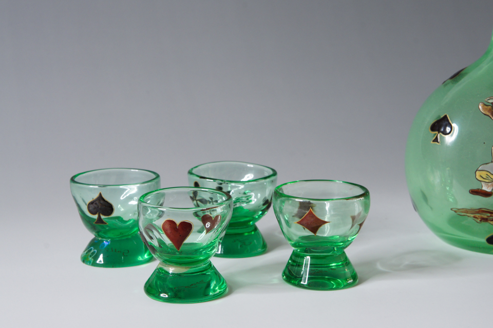 アールヌーヴォー「トランプ文リキュールセット」