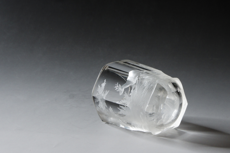 グラスウェア「鹿文様 ゴブレット」