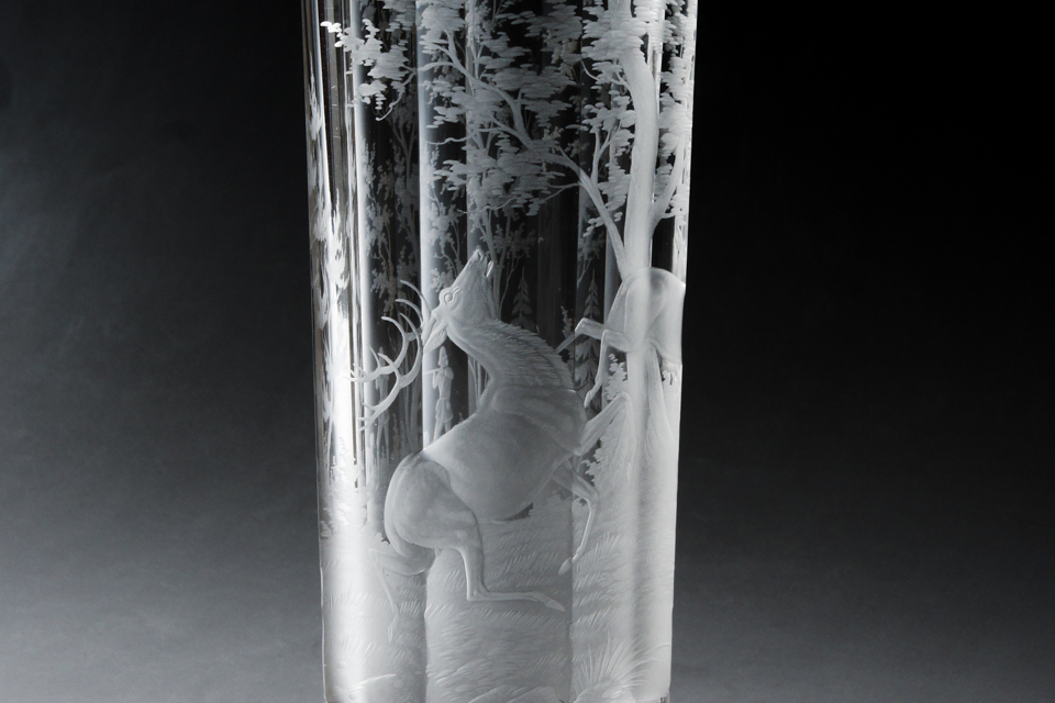 グラスウェア「鹿文様 タンブラー」