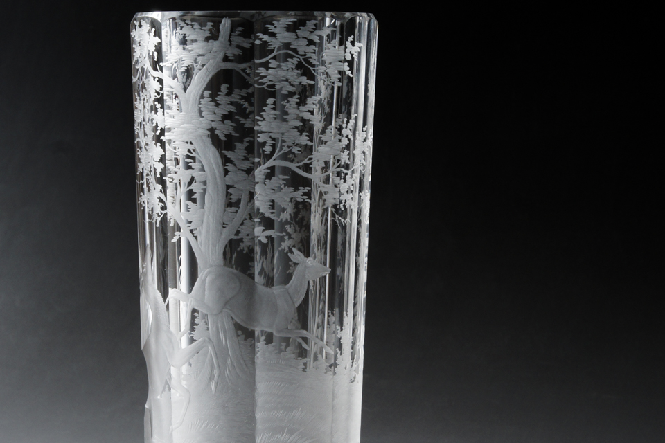 グラスウェア「鹿文様 タンブラー」