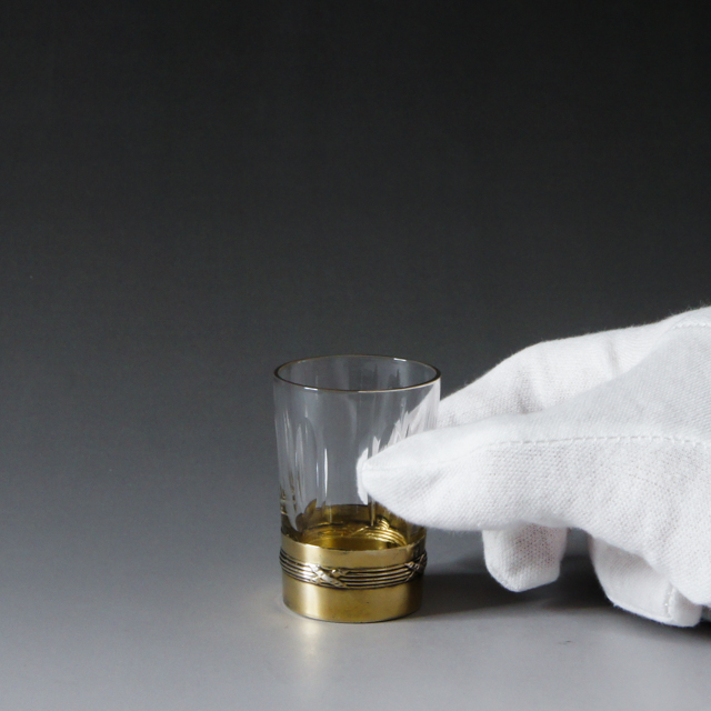 グラスウェア「銀装飾 リキュールセット」