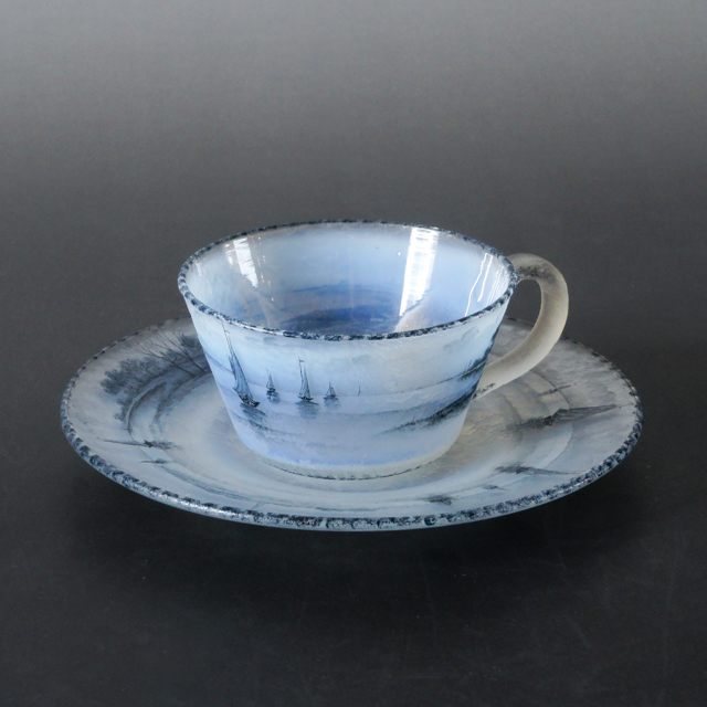 アールヌーヴォー「オランダ風景 カップ&ソーサー」