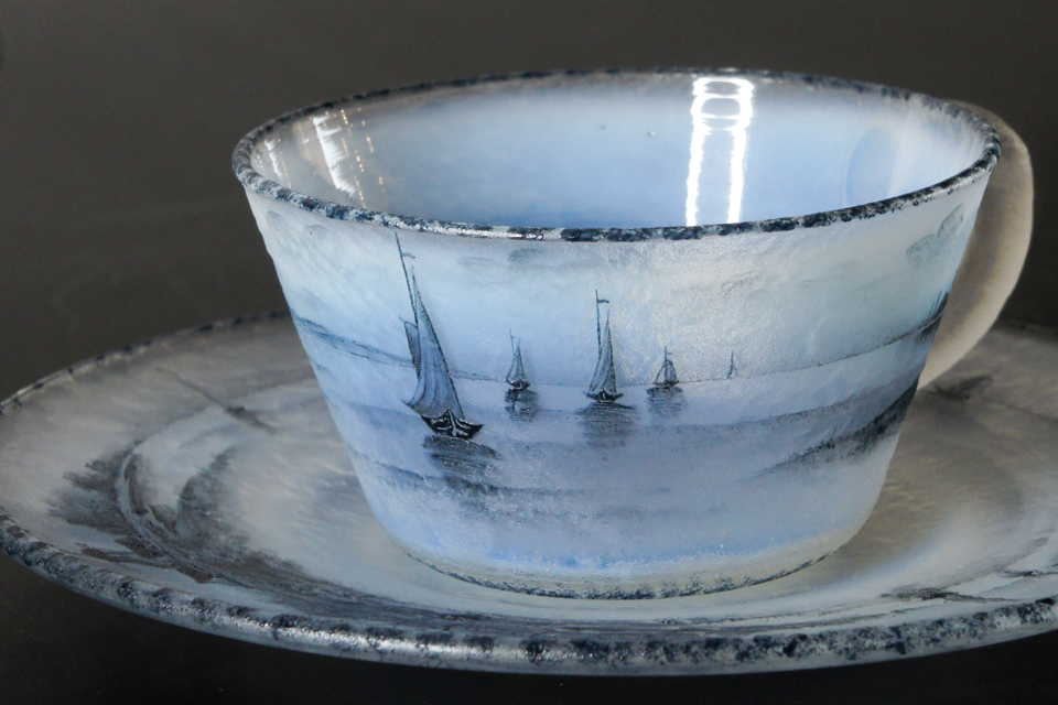 アールヌーヴォー「オランダ風景 カップ&ソーサー」