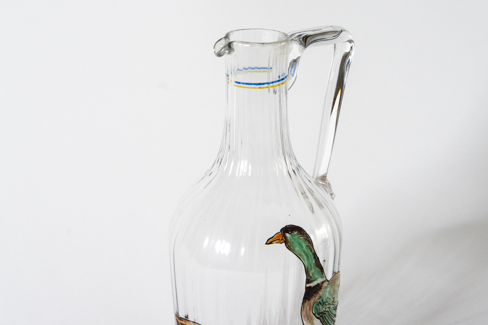 グラスウェア「Damon × Daum 鴨文水差し」