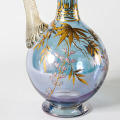 1900年ジャポニズム★24金＆エナメル彩★オールドバカラ★フラワー ベース希少 オールドバカラ「ジャポニズム 花文様 小花瓶」《アンティックかとう》