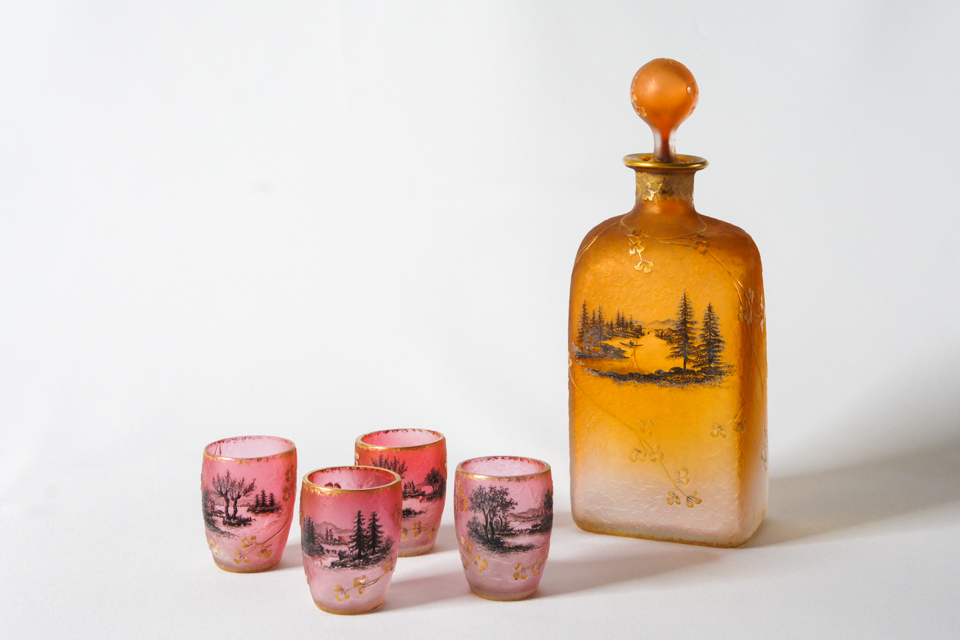 グラスウェア「湖水風景酒杯」