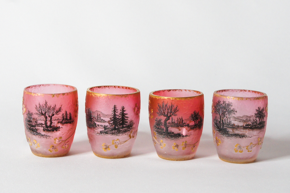 グラスウェア「湖水風景酒杯」