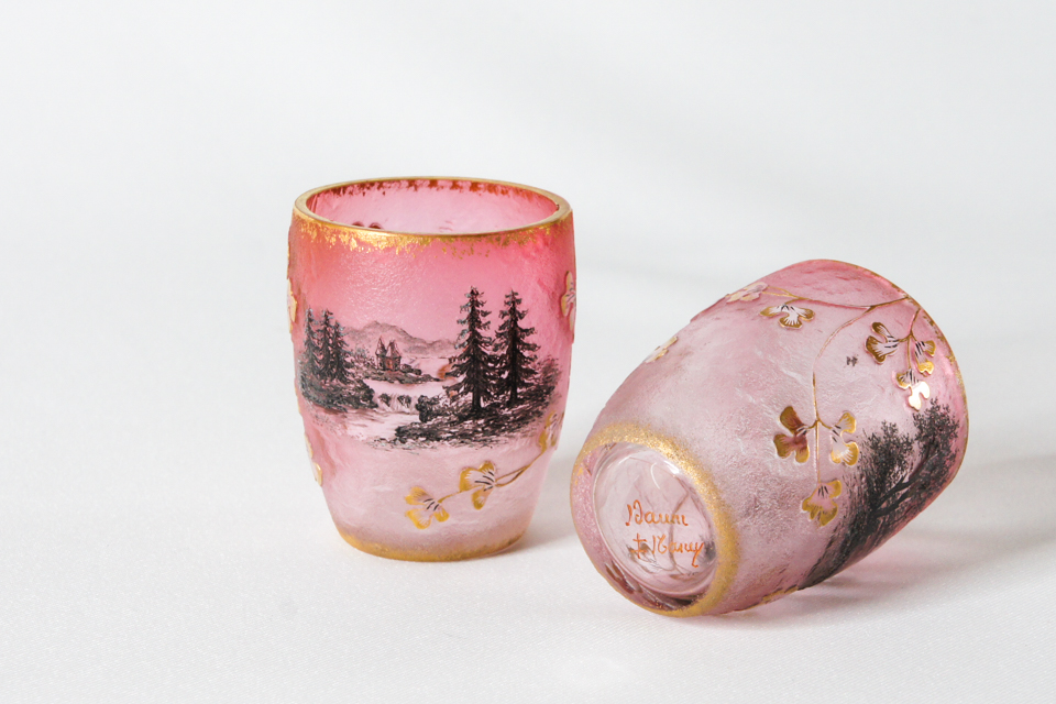 グラスウェア「湖水風景酒杯」