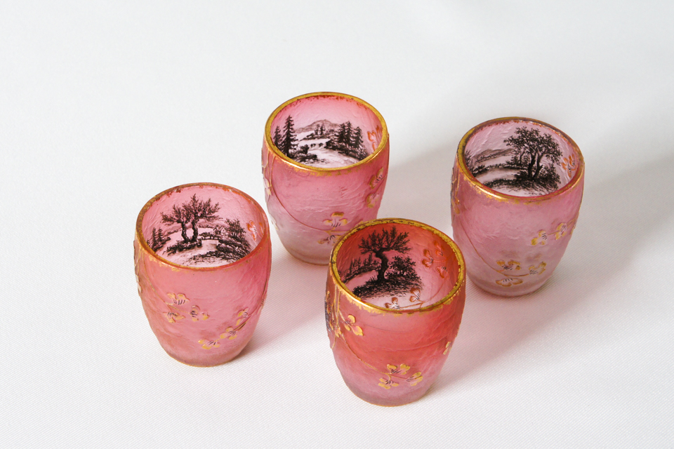 グラスウェア「湖水風景酒杯」