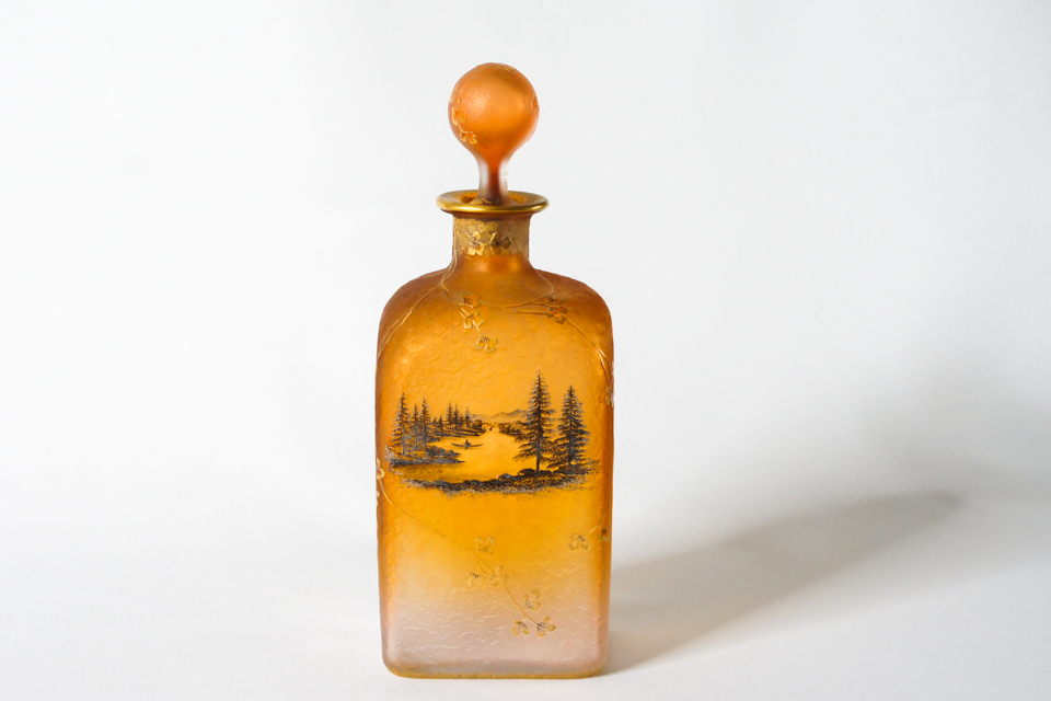 グラスウェア「湖水風景リキュールボトル」