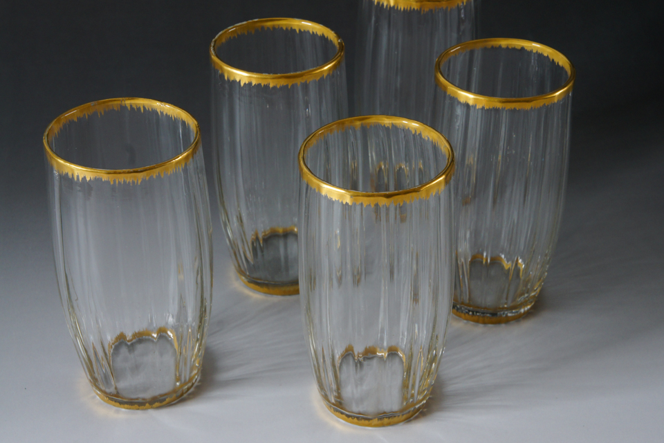 グラスウェア「金彩 タンブラー 5客セット」