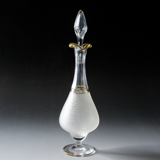 グラスウェア「Saint Louis エッチング地文様 リキュールボトル」