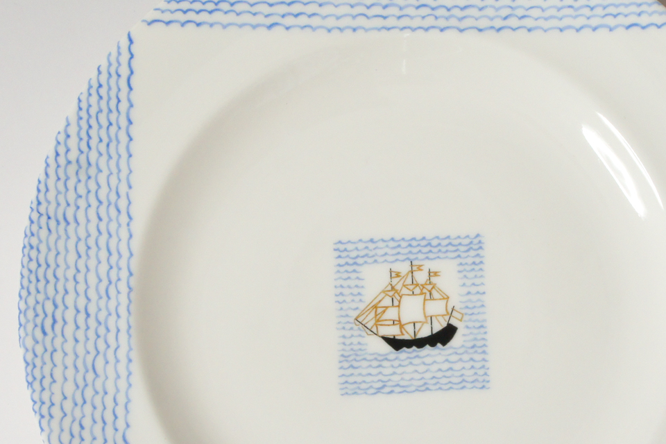 陶磁器「帆船 Voilier 1929年 ディナープレート 単品」