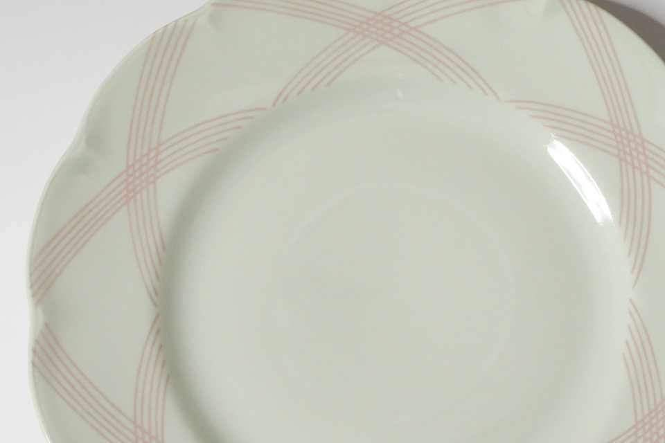 陶磁器「重ね色かご文様 Vannerie Ton sur Ton 1928年 ディナープレート 6枚セット&単品」