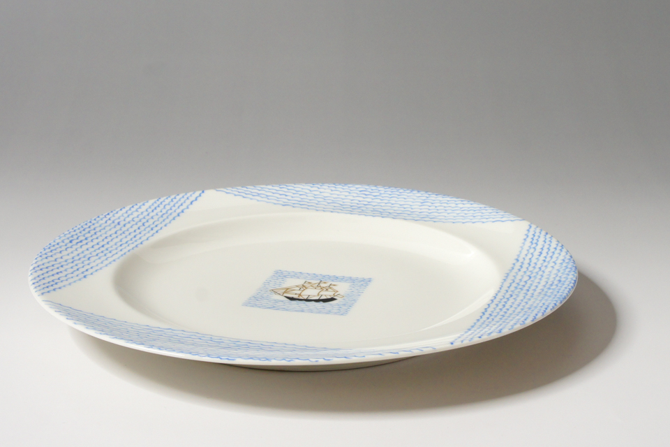 陶磁器「帆船 Voilier 1929年 ディナープレート 単品」