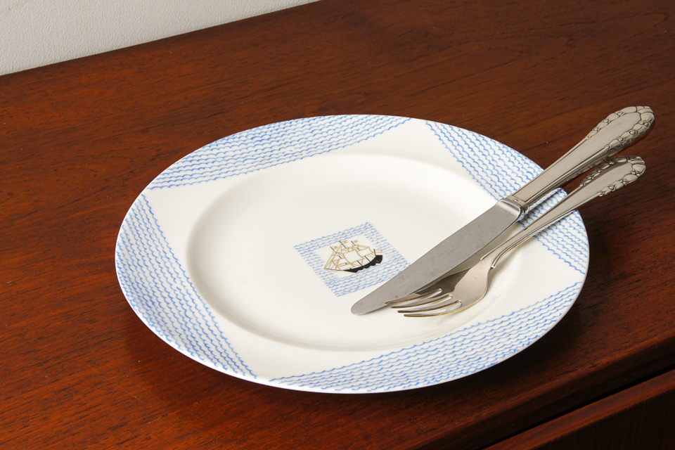 陶磁器「帆船 Voilier 1929年 ディナープレート 単品」