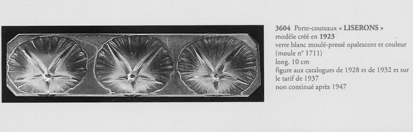 グラスウェア「ヒルガオ LISERONS ナイフレスト【1客のみ】」