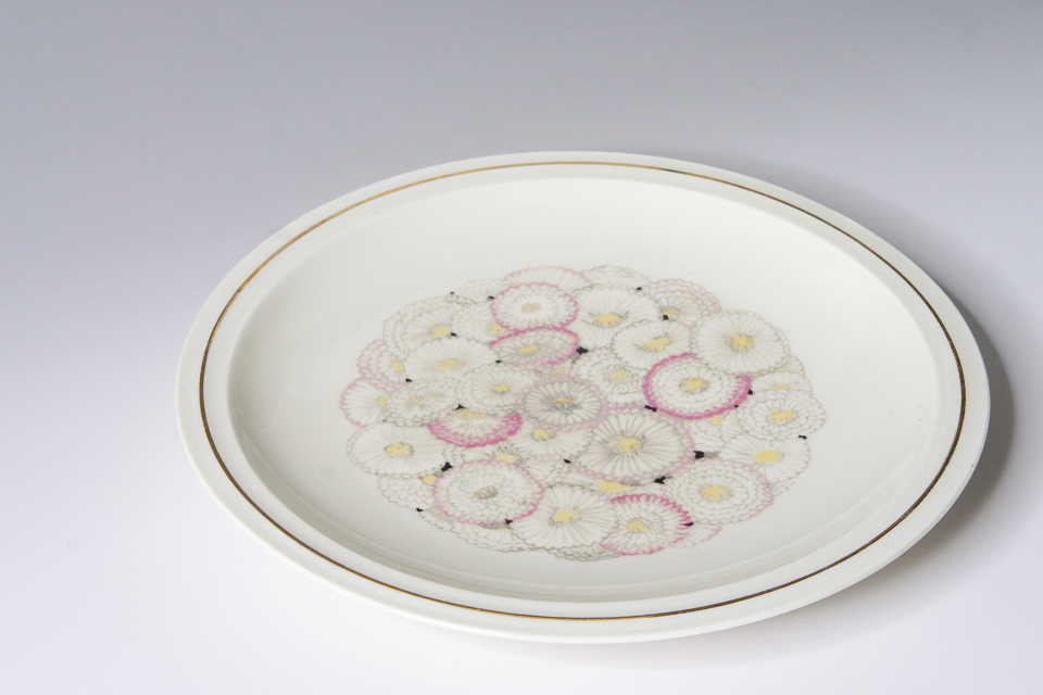 陶磁器「ヒナギクの花束 Centre Bouquet de Paquerettes 1928年 ディナープレート 6枚セット」