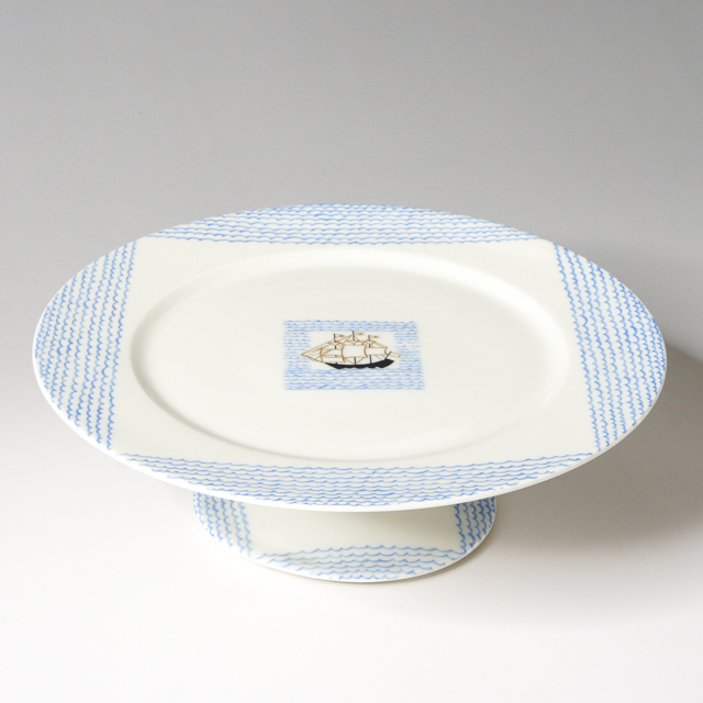 陶磁器「帆船 Voilier 1929年 コンポート【現品限り】」