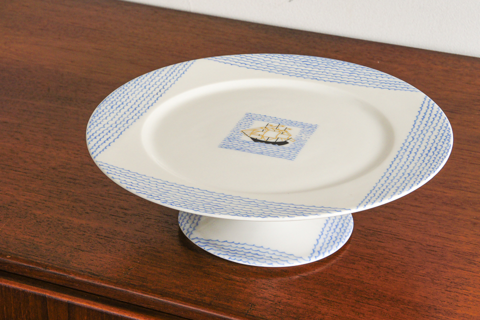 陶磁器「帆船 Voilier 1929年 コンポート【現品限り】」