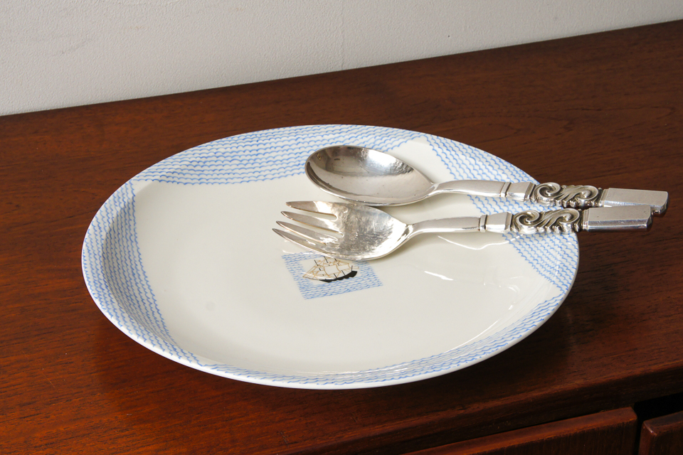 陶磁器「帆船 Voilier 1929年 サービスプレート(大皿)【現品限り】」