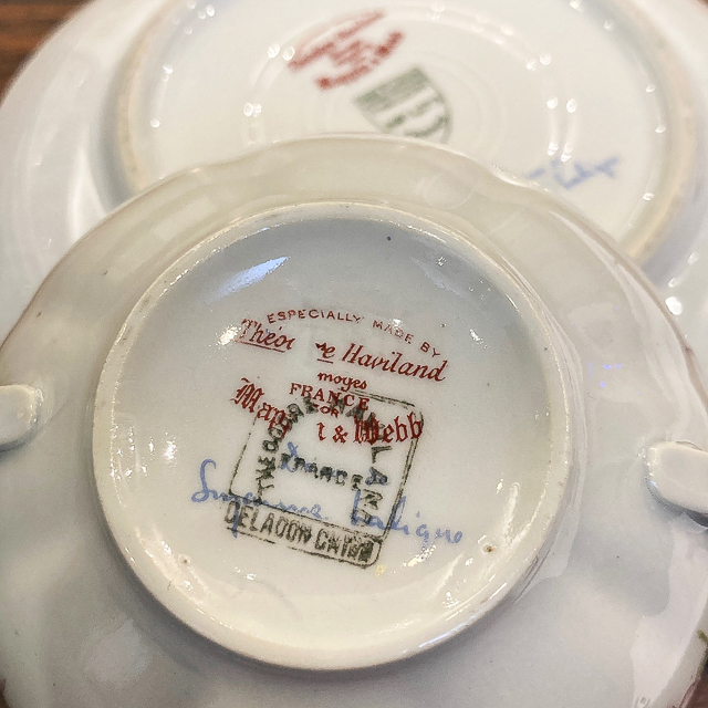 スザンヌ・ラリック「五月 Mai 1933年 スープカップ&ソーサー 6客