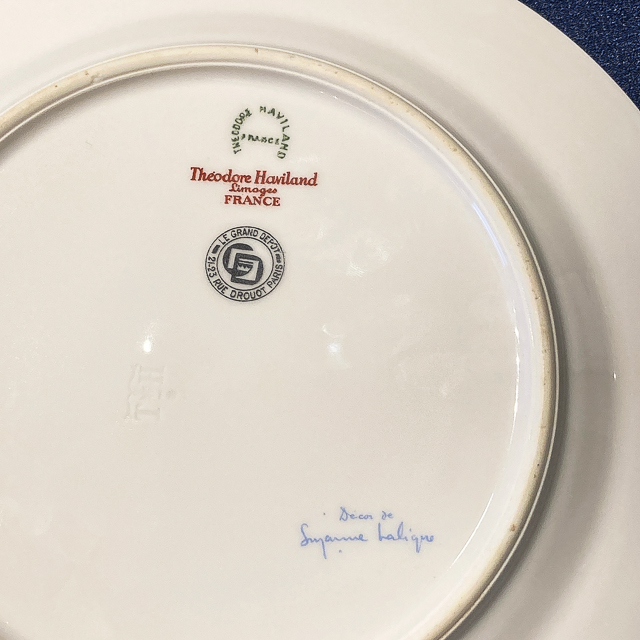 陶磁器「帆船 Voilier 1929年 ディナープレート 単品」