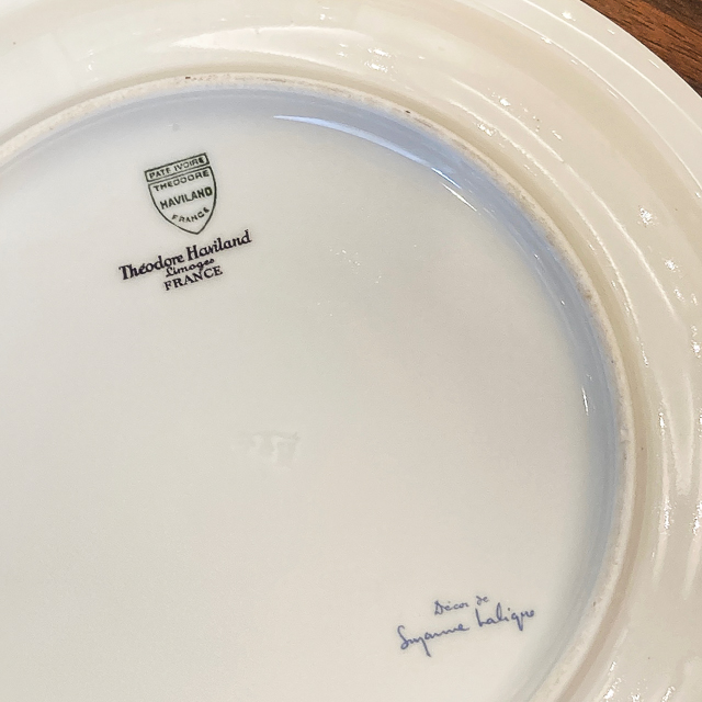 陶磁器「ヒナギクの花束 Centre Bouquet de Paquerettes 1928年 ディナープレート 6枚セット」