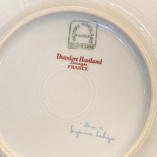 陶磁器「ヒナギクの花束 Centre Bouquet de Paquerettes 1928年 ケーキプレート」