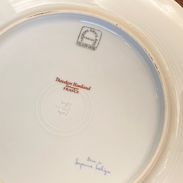 陶磁器「重ね色かご文様 Vannerie Ton sur Ton 1928年 ディナープレート 6枚セット&単品」