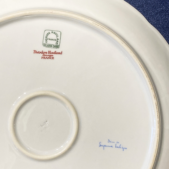 陶磁器「重ね色かご文様 Vannerie Ton sur Ton 1928年 サービスプレート(大皿)【現品限り】」