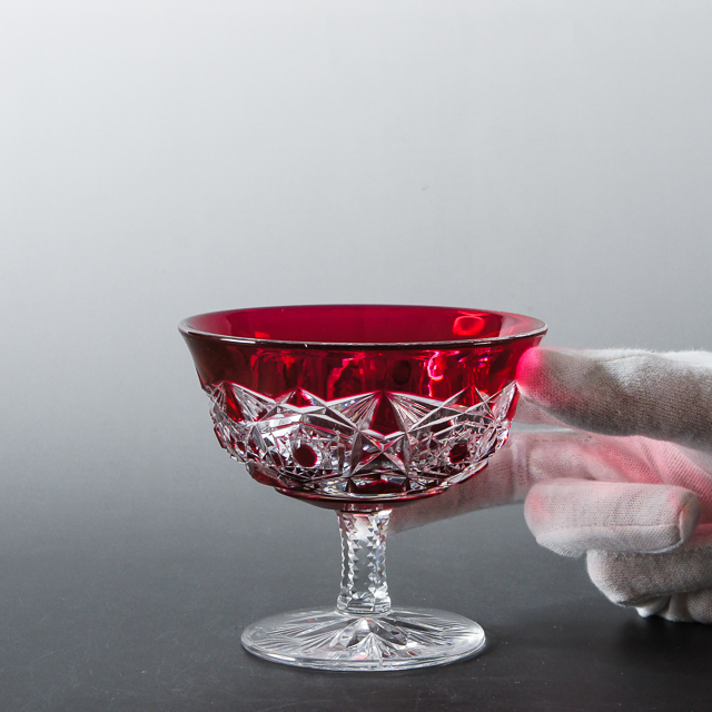 グラスウェア「ラニー LAGNY クープグラス （Cranberry Color）」