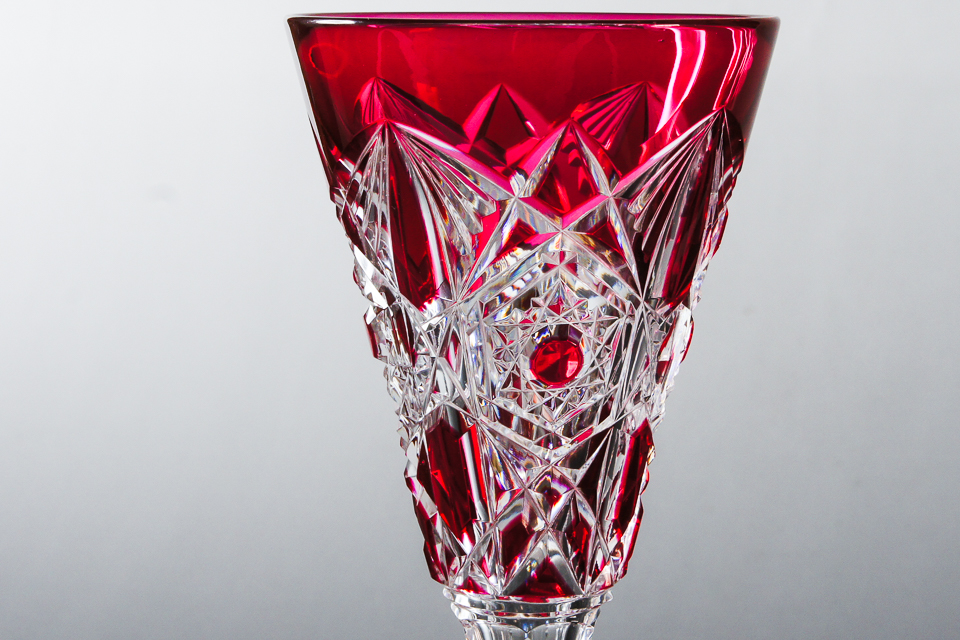 グラスウェア「ラニー LAGNY ワイングラス （Cranberry Color）」