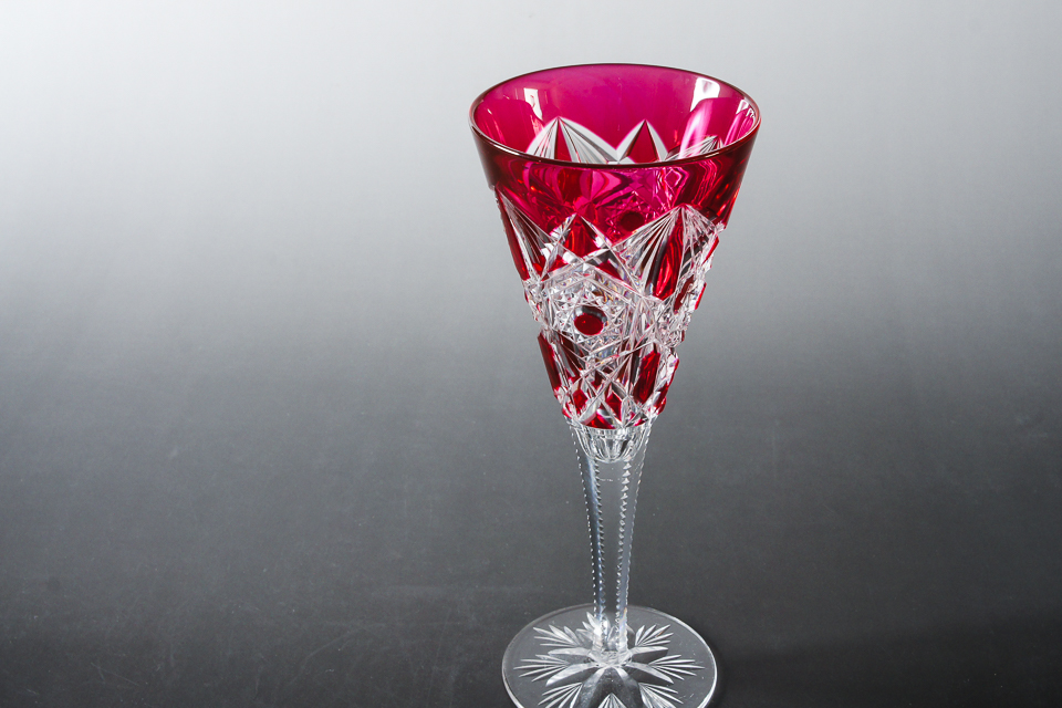 グラスウェア「ラニー LAGNY ワイングラス （Cranberry Color）」