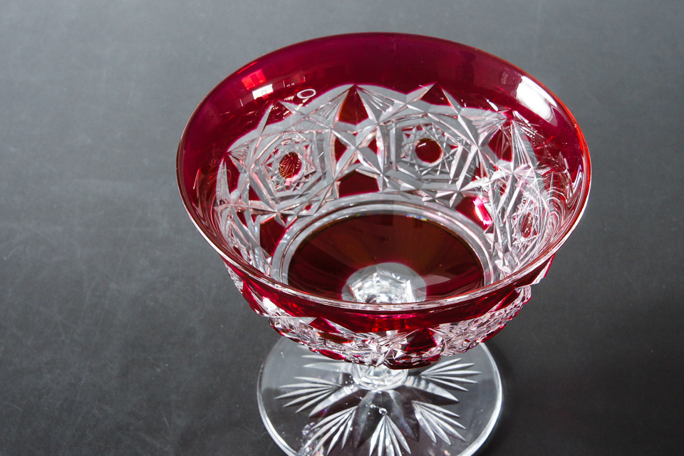 グラスウェア「ラニー LAGNY クープグラス （Cranberry Color）」