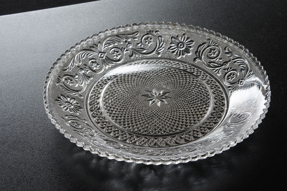 グラスウェア「アラベスク ARABESQUE 皿(単品) W 18.2 ㎝」