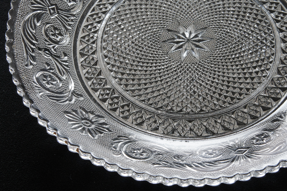 グラスウェア「アラベスク ARABESQUE 皿(単品) W 18.2 ㎝」