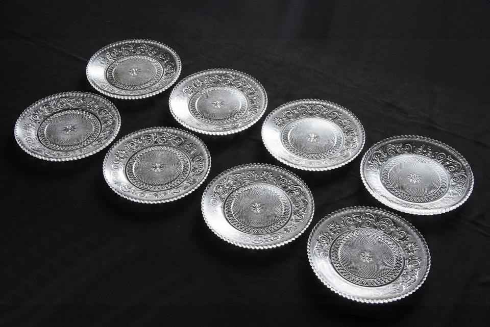オールドバカラ「アラベスク ARABESQUE 皿 8枚セット W 19.8