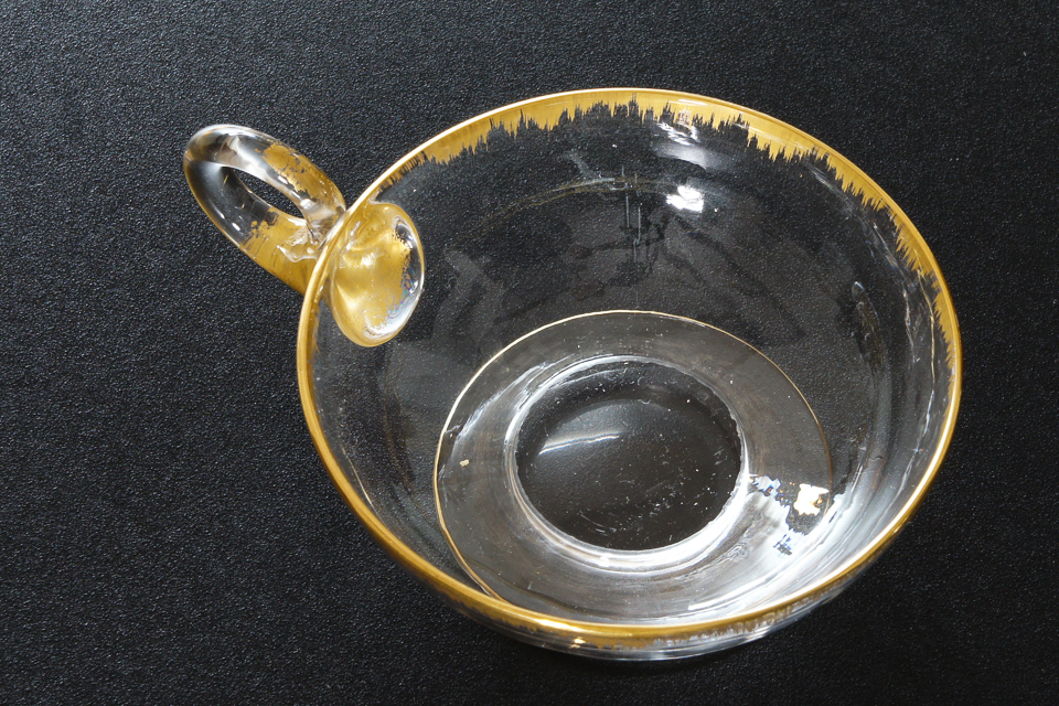 グラスウェア「金彩 手付小鉢 11客組（W 9.5 ㎝）」