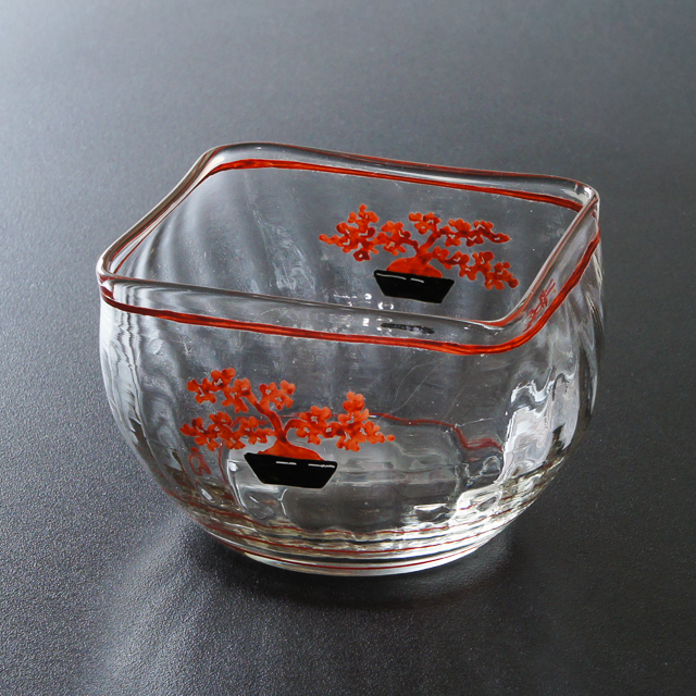 グラスウェア「JEAN LUCE「Bonsai」角鉢 6客組×2（W 8.5 ㎝） 」